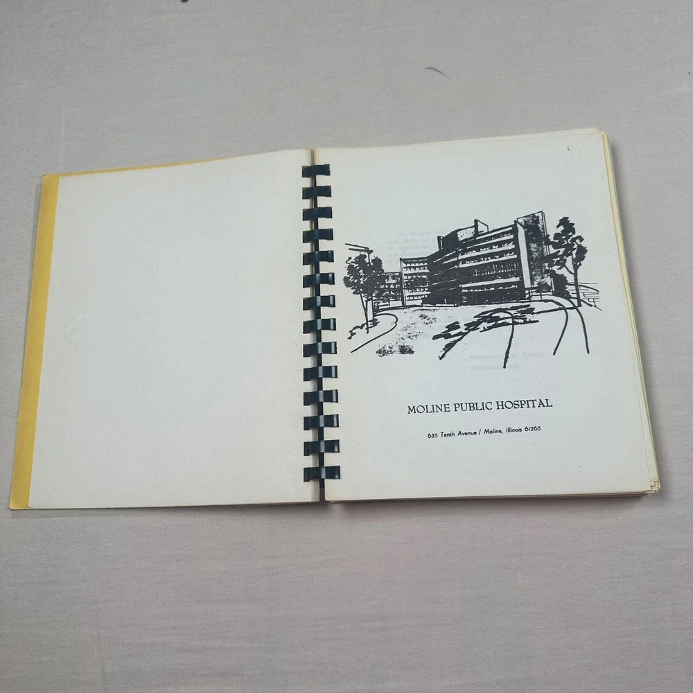 Vintage 1974 The Happy Cooker Moline Public Hospital Auxiliary Cookbook Illinois